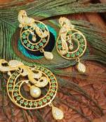 Green American Diamonds Agate Pendants