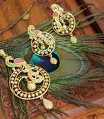 Multicolor American Diamonds Agate Pendants