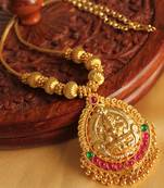 Divine Designer Kemp Green Lakshmi Necklace  Dj03291