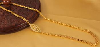 Beautiful Gold Plated Mugappu Chain Dj03732 2