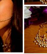 Mastani Peacock Pearl Gold Platted Spring Nath