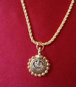 Laxmi Coin Pendant with Chain