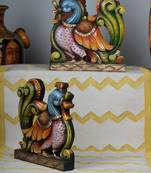Carved, Wooden Anna Pakshi Bird Panels- Painted