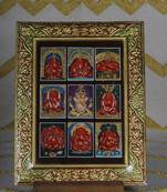 Gold Embossed Ashtavinayak Wall Panel