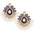 Traditional Gold Plated Dark Blue Meenakari Pearl Festive Earring