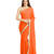 Manvi Fashion Saffron Plain Saree