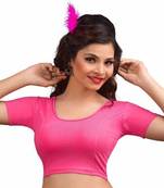 Light Pink Cotton Lycra Strechable Stitched Blouse