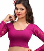 Magenta Cotton Lycra Strechable Stitched Blouse