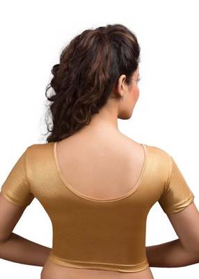 Copper Shimmer Strechable Stitched Blouse 3