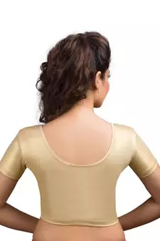 Golden Shimmer Strechable Stitched Blouse