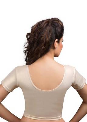 Light Golden Shimmer Strechable Stitched Blouse 3