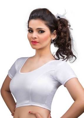 Silver Shimmer Strechable Stitched Blouse 2