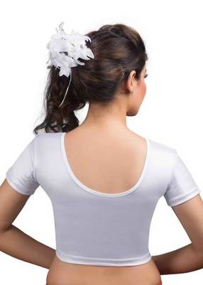 Silver Shimmer Strechable Stitched Blouse 3