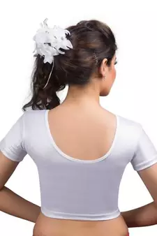 Silver Shimmer Strechable Stitched Blouse