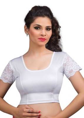 Silver Shimmer Strechable Stitched Blouse 1