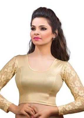 Golden Shimmer Strechable Stitched Blouse 1