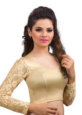 Golden Shimmer Strechable Stitched Blouse 2