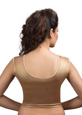 Copper Shimmer Strechable Stitched Blouse 3