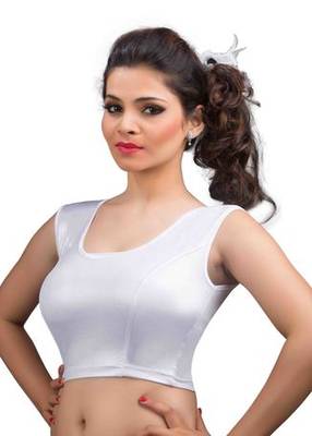 Silver Shimmer Strechable Stitched Blouse 2