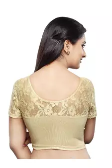 Golden Shimmer Strechable Stitched Blouse