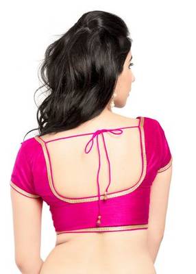 Pink No Embroidery Stitched Brocade Readymade Blouses 2