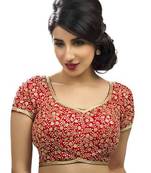 Red No Embroidery Stitched Embroidered Readymade Blouses