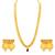 Youthful Laxmi Temple Coin Gold Plated Necklace Set For Women