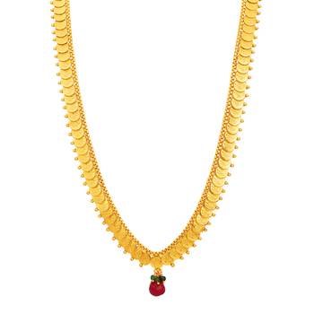 Youthful Laxmi Temple Coin Gold Plated Necklace Set For Women 3
