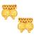 Youthful Laxmi Temple Coin Gold Plated Necklace Set For Women
