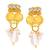 Modish Laxmi Temple Coin Gold Plated Necklace Set For Women