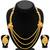 Fabulous Three String Gold Plated Necklace Set For Women