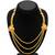 Fabulous Three String Gold Plated Necklace Set For Women