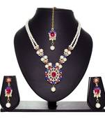 Kiwi England  Gold Rani Blue Alloy Jewel Set