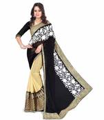 Dezzy Fashion Black Embroidered Saree Sari