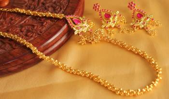 Royal Designer Ruby Mugappu Necklace Set 1
