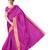 pink plain cotton saree With Blouse