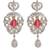 HAPPINESS Collection Ruby Red Diamond Imitation Wedding Necklace Set For Women