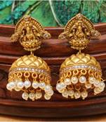 Beautiful High gold plated Temple Jhumkas