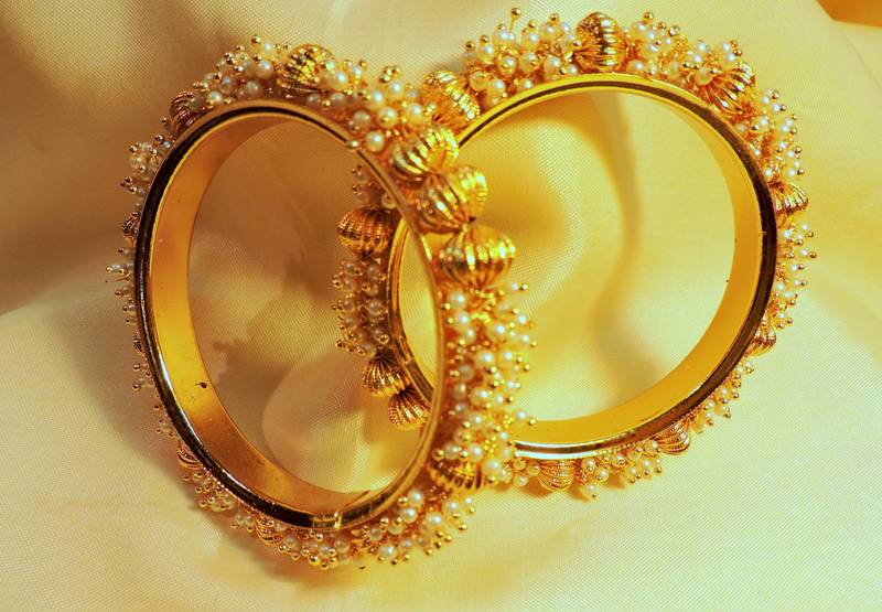 Pearl Polki Stylo Bangles In Pair