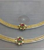  Queen's royal bridal TWO TONE anklet 