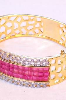 FINE AD RUBY studded bangle BRACELET