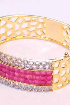 FINE AD RUBY studded bangle BRACELET