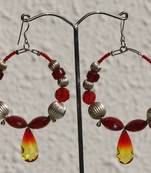 Red and Silver hoops.
