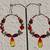 Red and Silver hoops.