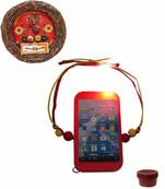 Kids led mobile phone rakhi with thali