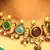 Rajwara Classic Navratna Gold Foil Necklace Set