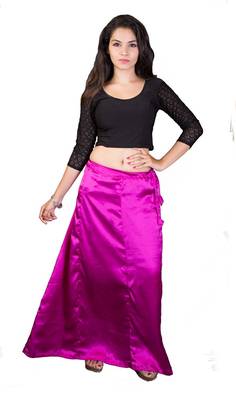 Magenta Satin  Petticoat 1