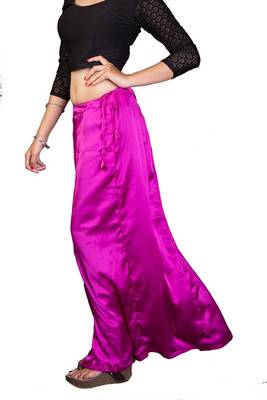 Magenta Satin  Petticoat 2