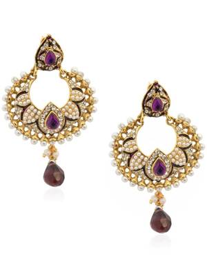 Glorious Pearl Petal Lavender Earrings 1