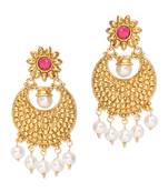 Royal Bling Imprenable Pink Pearl Drop Earrings For Women